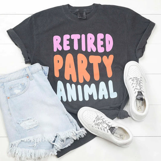 M ONLY Retired Party Animal Graphic Tee in Pepper