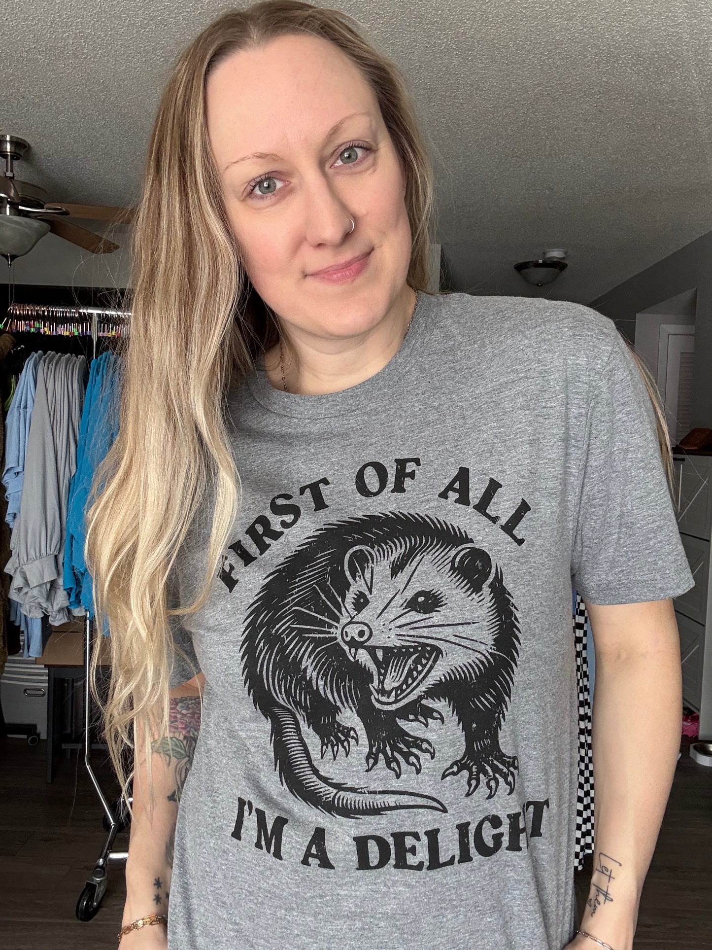 First of All I'm a Delight Possum Graphic Tee