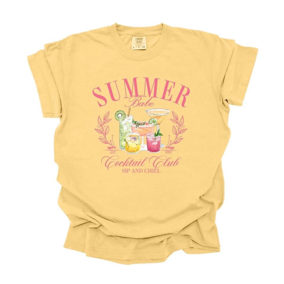 Summer Babe Cocktail Club Graphic Tee