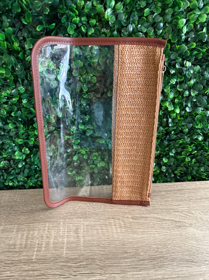 Raffata Clear Bag in Dark Brown