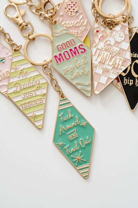 Fuck Around Retro Motel Keychain
