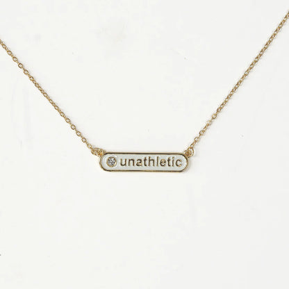 Unathletic Enamel Gold Necklace