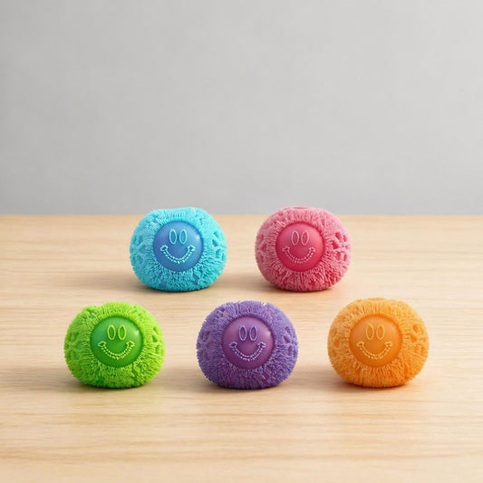 PRE-ORDER Smiley Fuzz Ball Squishy