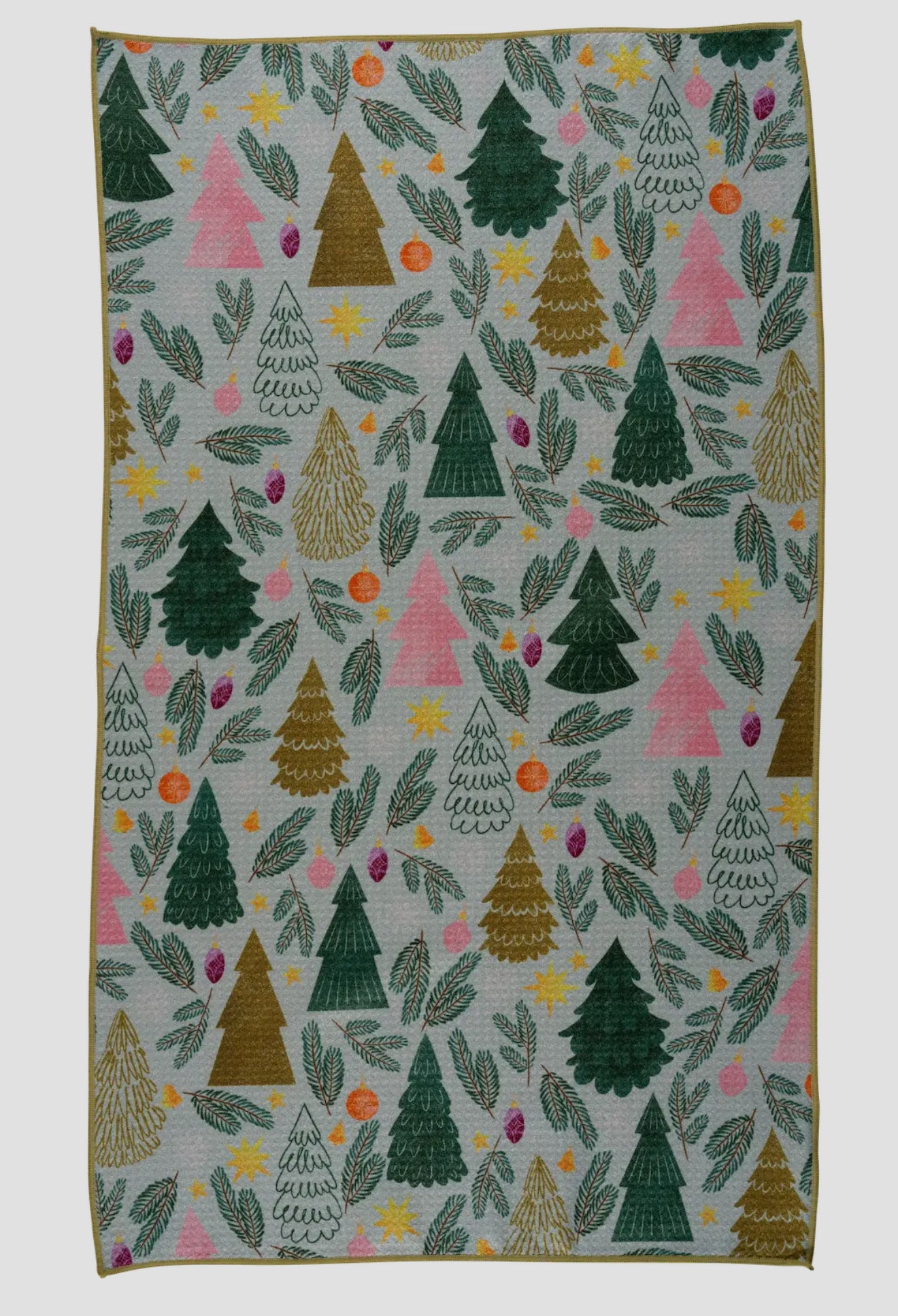 Sparkling Evergreen Bloom Kitchen Towel