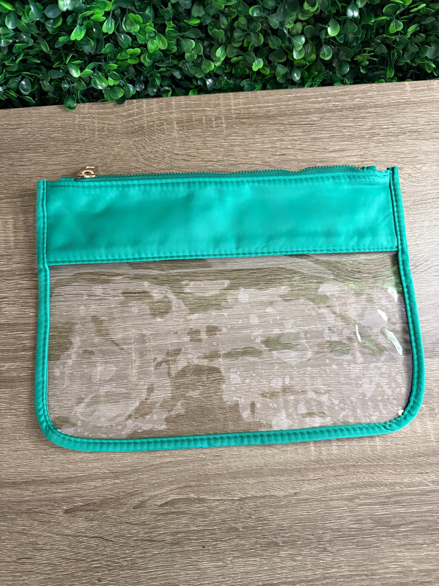 Nylon Clear Bag in Green