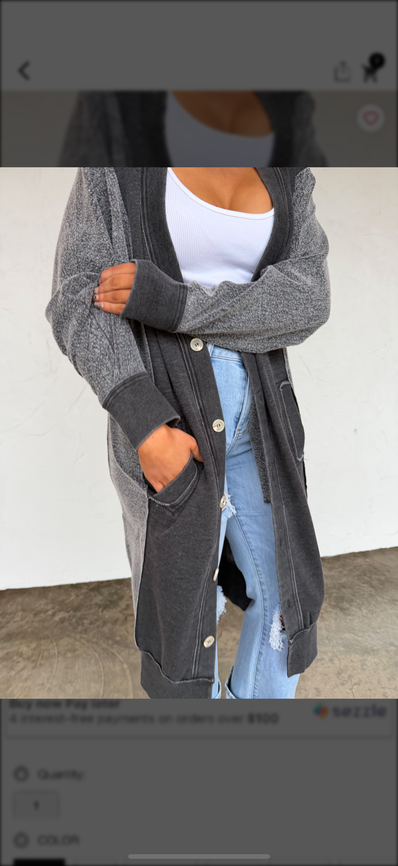 PRE-ORDER Spring Desi Sweatshirt Cardigan