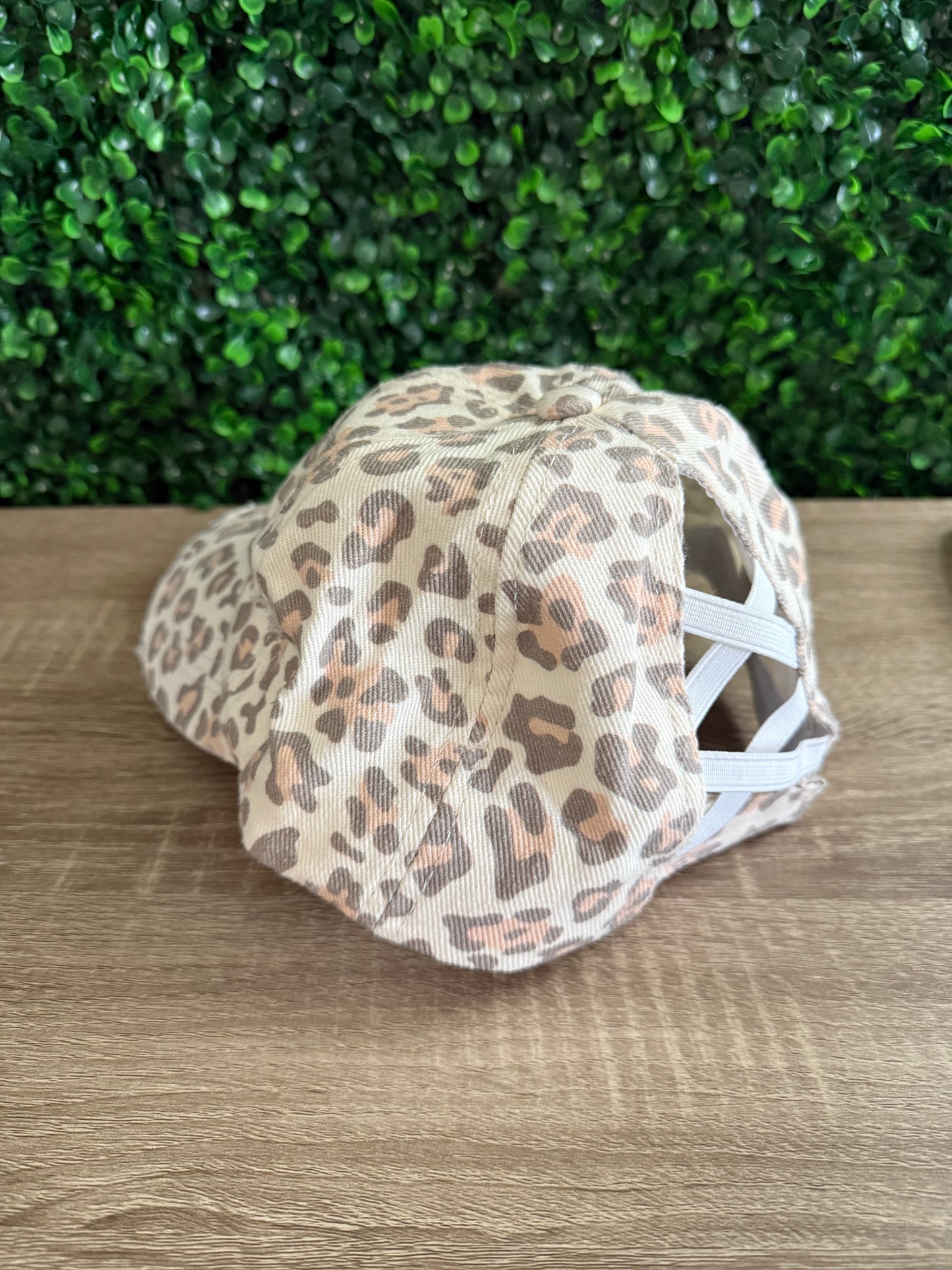 Natural Leopard Print Hat