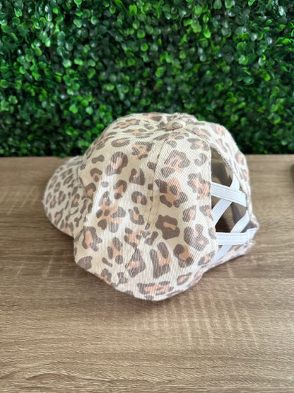 Natural Leopard Print Hat