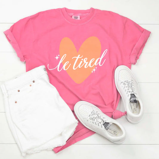 M ONLY Le Tired Graphic Tee in Crunchberry