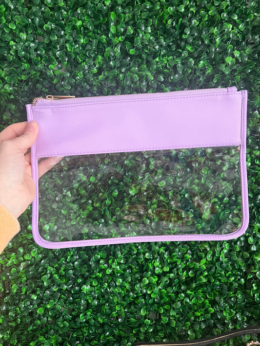 Nylon Clear Bag in Lavender