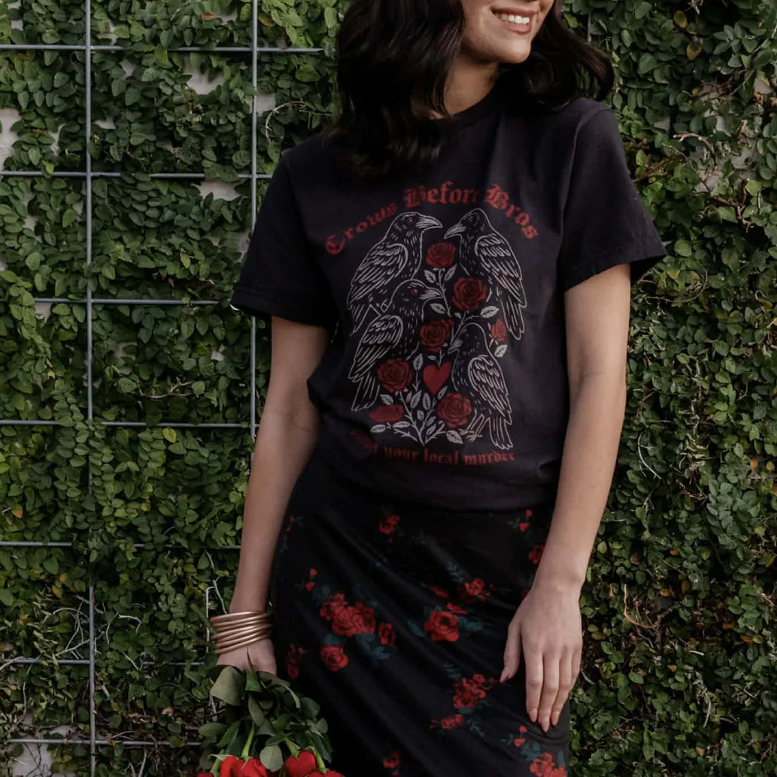 Pre-Order Crows Before Bros Graphic Tee in Black