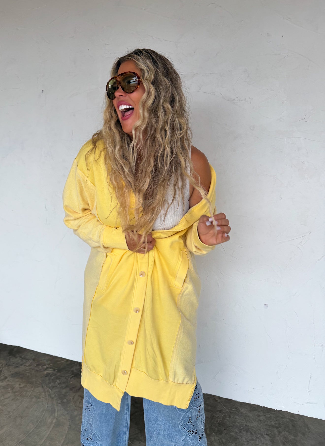 PRE-ORDER Spring Desi Sweatshirt Cardigan