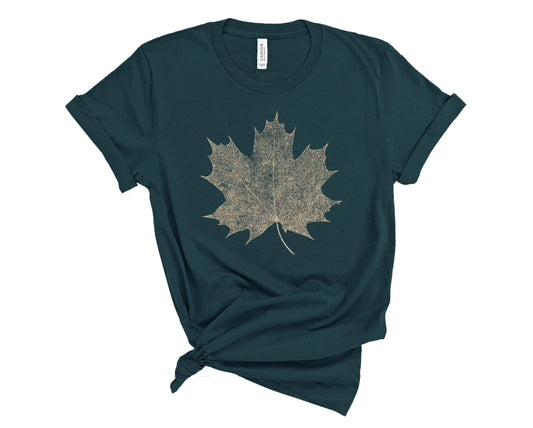 Gold Maple Leaf Graphic Tee
