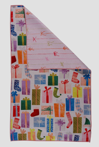 Brightly Wrapped Bloom Kitchen Towel