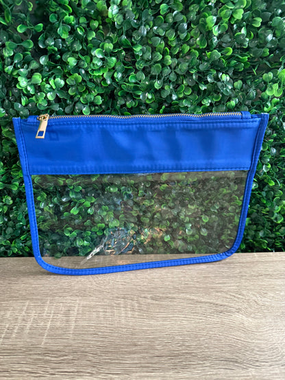 Nylon Clear Bag in Royal Blue