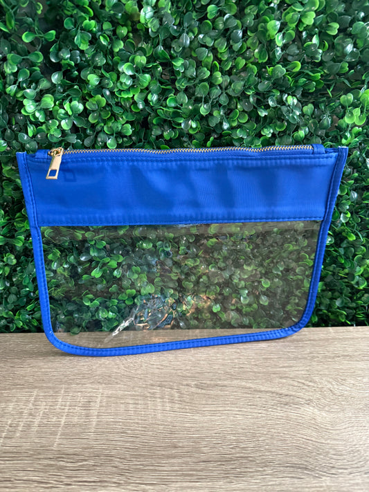 Nylon Clear Bag in Royal Blue
