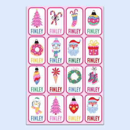 Pre-Order Personalized Christmas Gift Tag Sticker Sheet