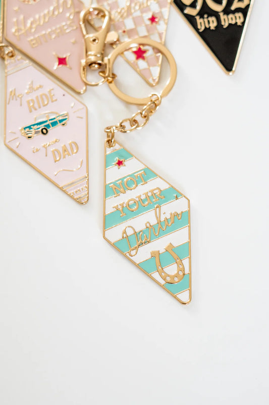 Not Your Darling Retro Motel Keychain