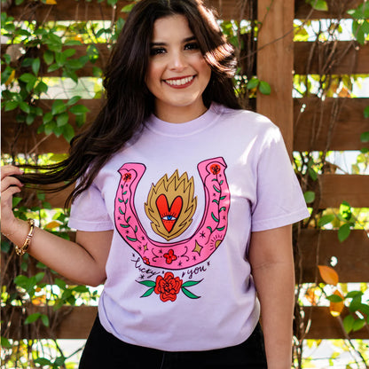 Pre-Order Lucky You Graphic Tee in Orchid
