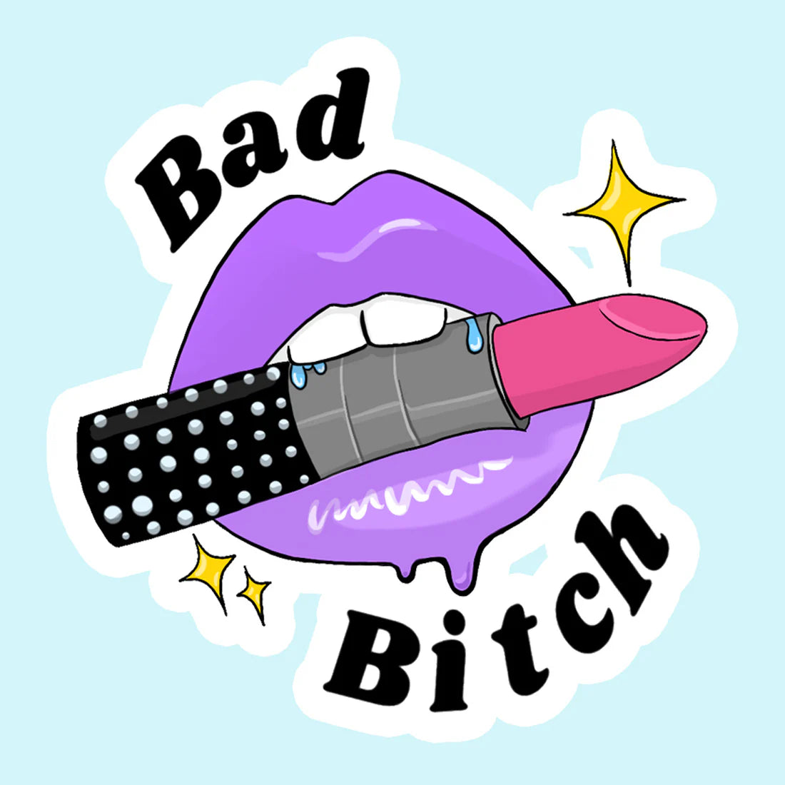 Bad Bitch Lipstick Sticker Decal
