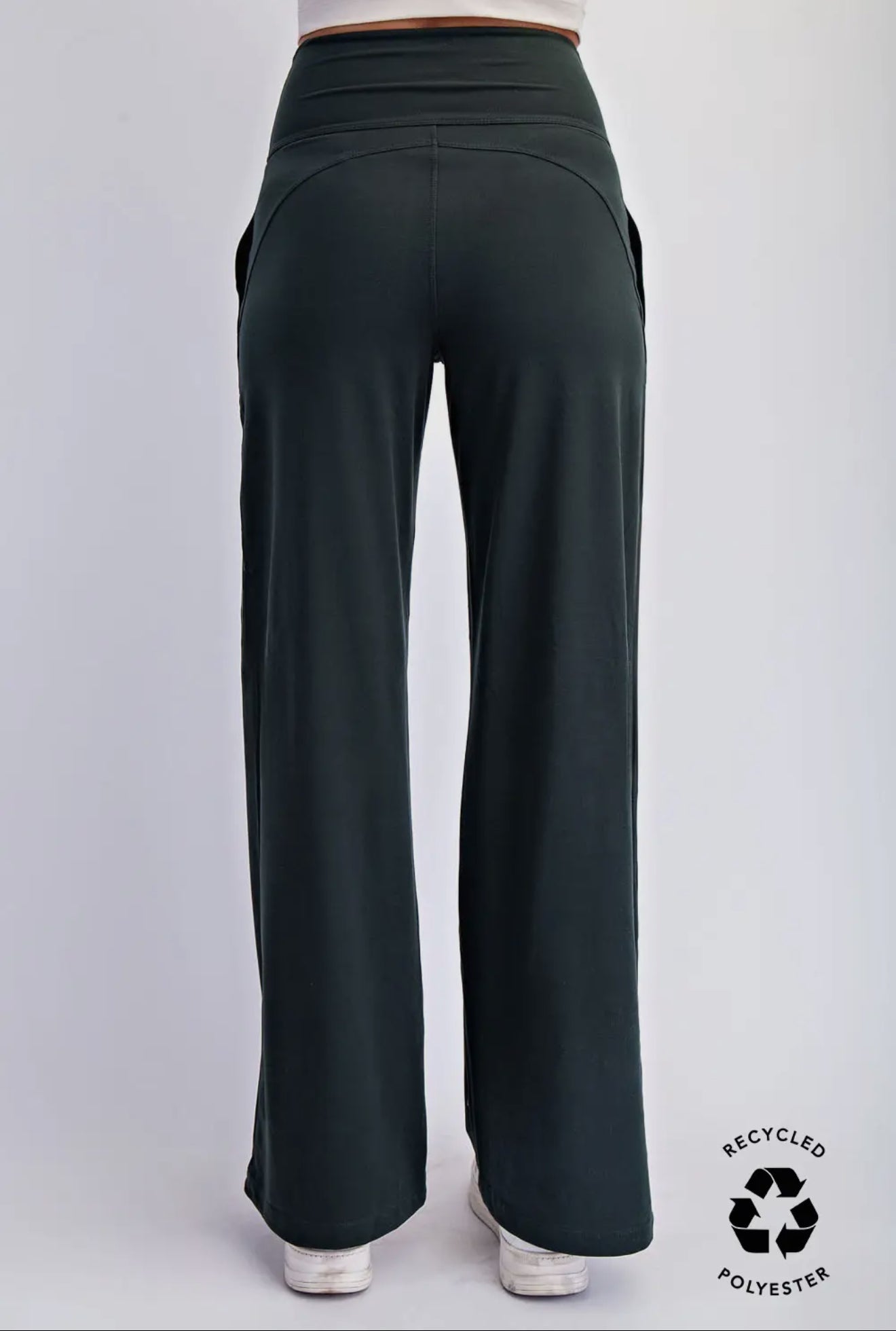 Rae Mode V-Waist Wide Pant in Regency Green