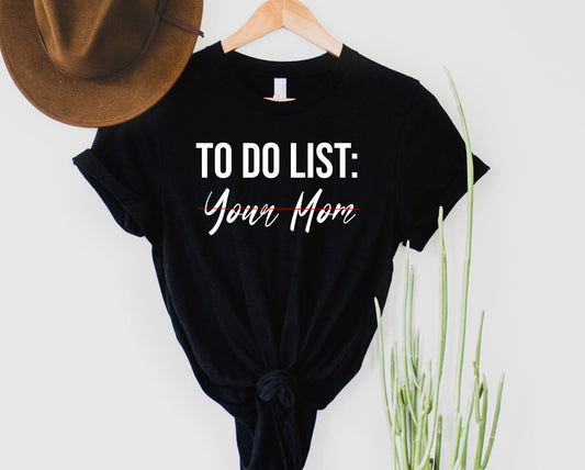 MADE TO ORDER To Do List Graphic Tee in Black