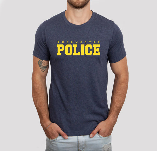 PRE-ORDER Thermostat Police Graphic Tee in Navy