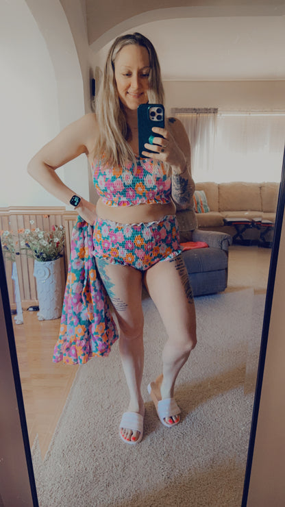 Amalfi Blooms Swim Set