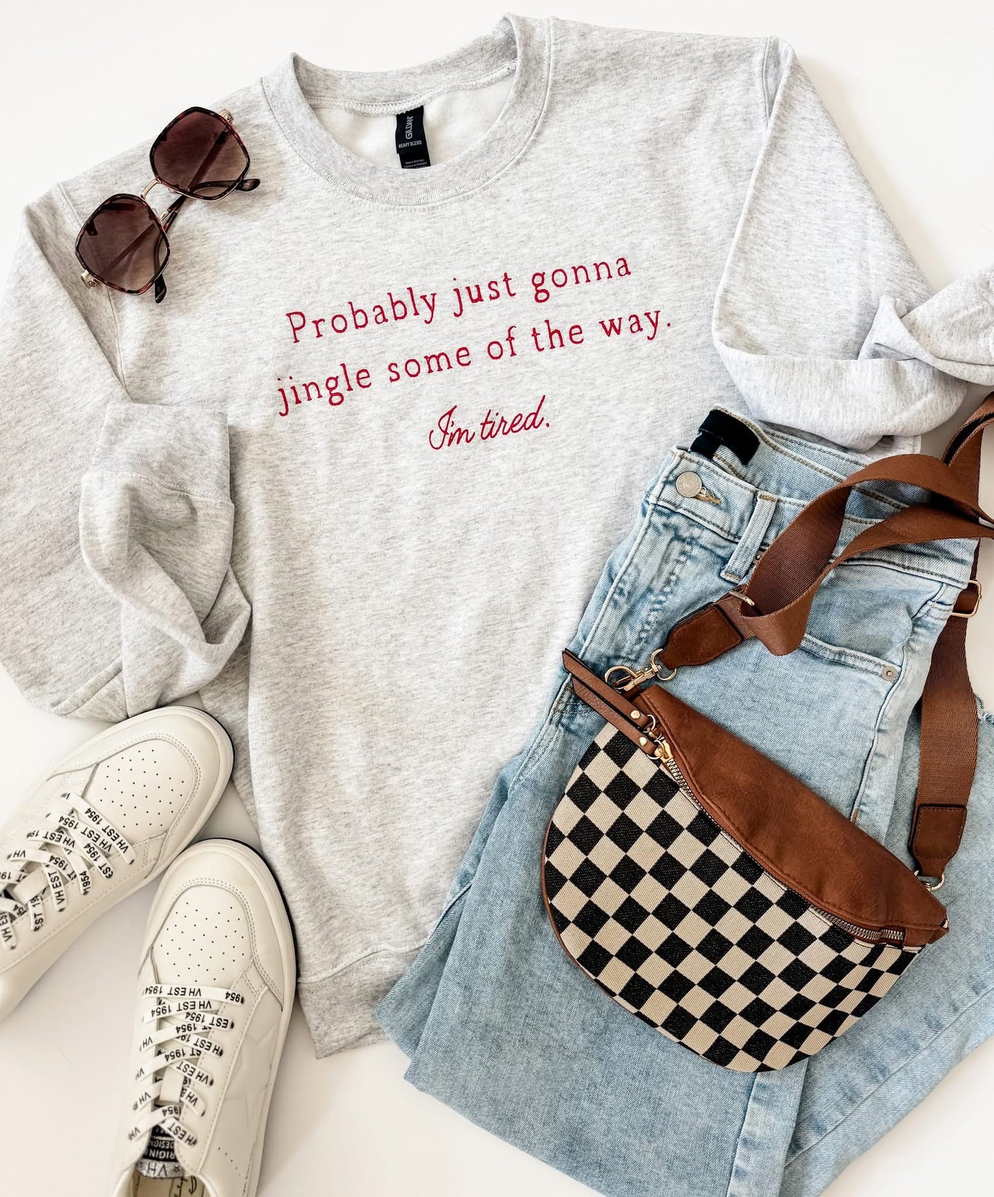 MADE TO ORDER: Probably Just Gonna Jingle Some of the Way Graphic Sweatshirt in Ash