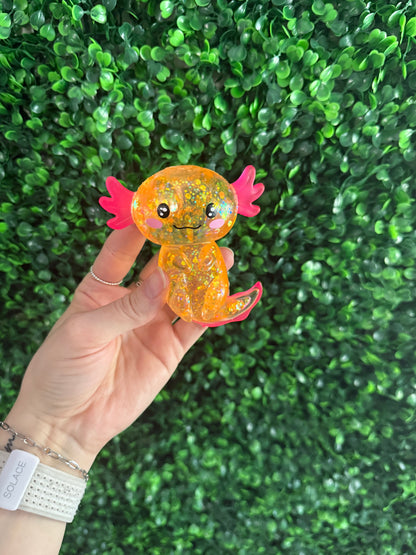 Glitter Axolotl Squish Toy - multiple colors
