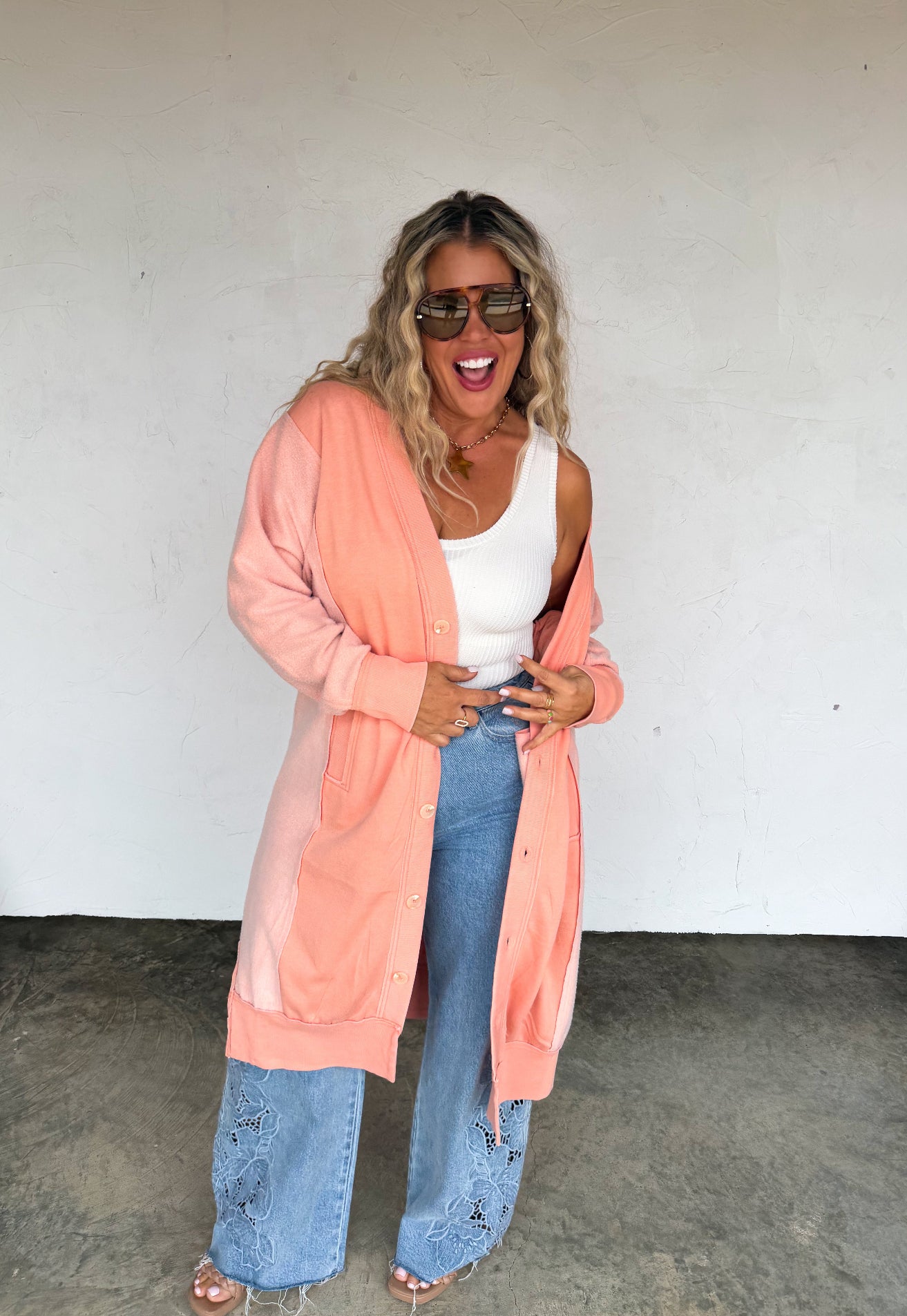 PRE-ORDER Spring Desi Sweatshirt Cardigan