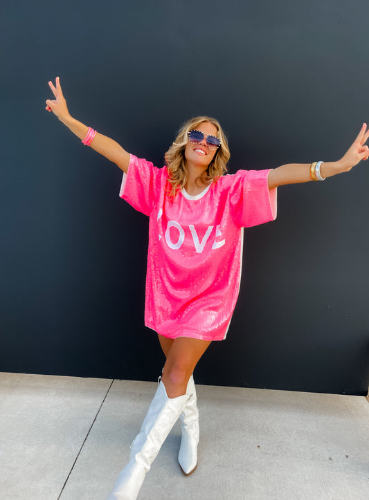 PRE-ORDER Love Sequin Top