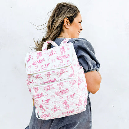 Cowgirl Toile Pattern Backpack