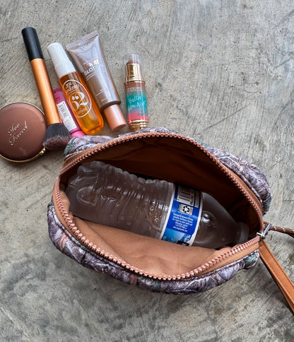 Mini Puff Clutch Bag in camo