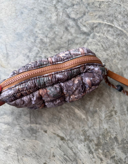 Mini Puff Clutch Bag in camo