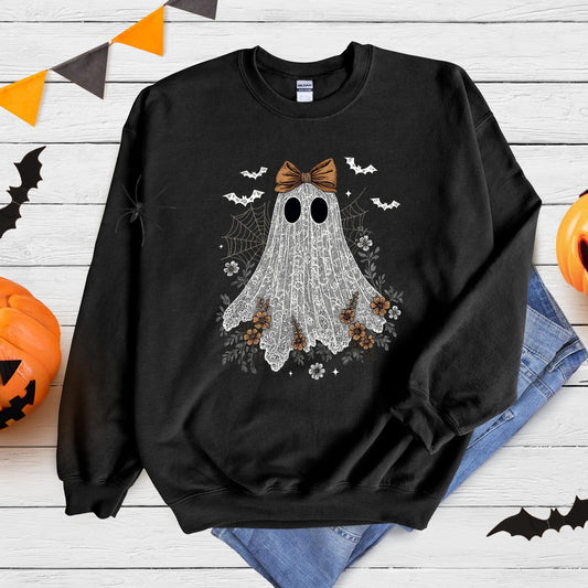 Halloween Lace Ghost Cute Graphic Tee & Sweatshirt
