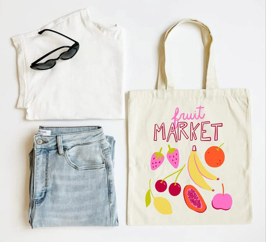 MADE TO ORDER: Fruit Market Tote Bag