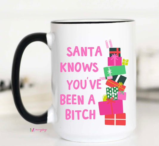Santa Knows Coffee Mug