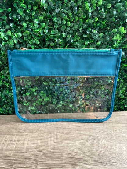 Nylon Clear Bag in Teal