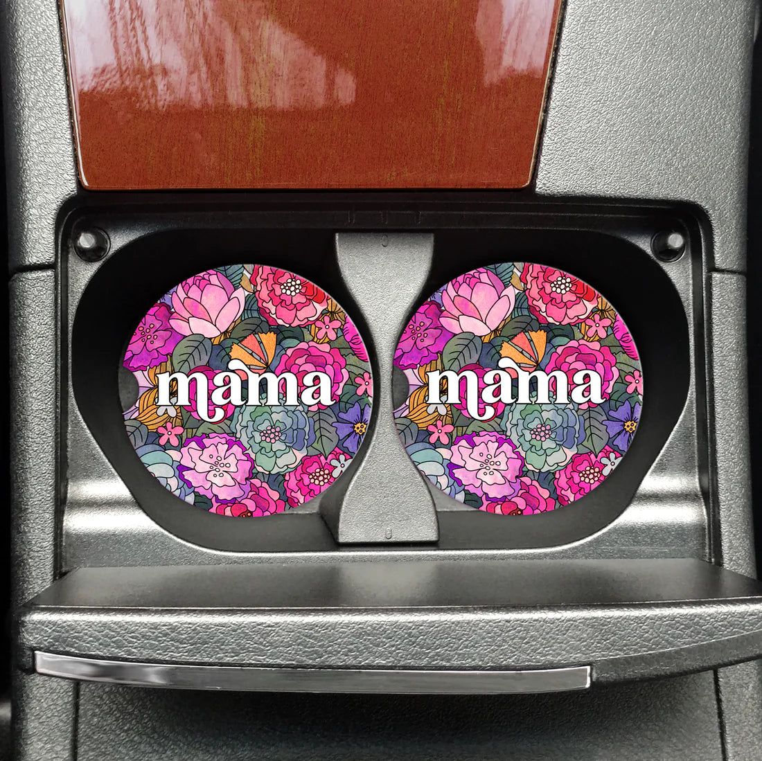 PRE-ORDER Mama Floral Background Car Coasters