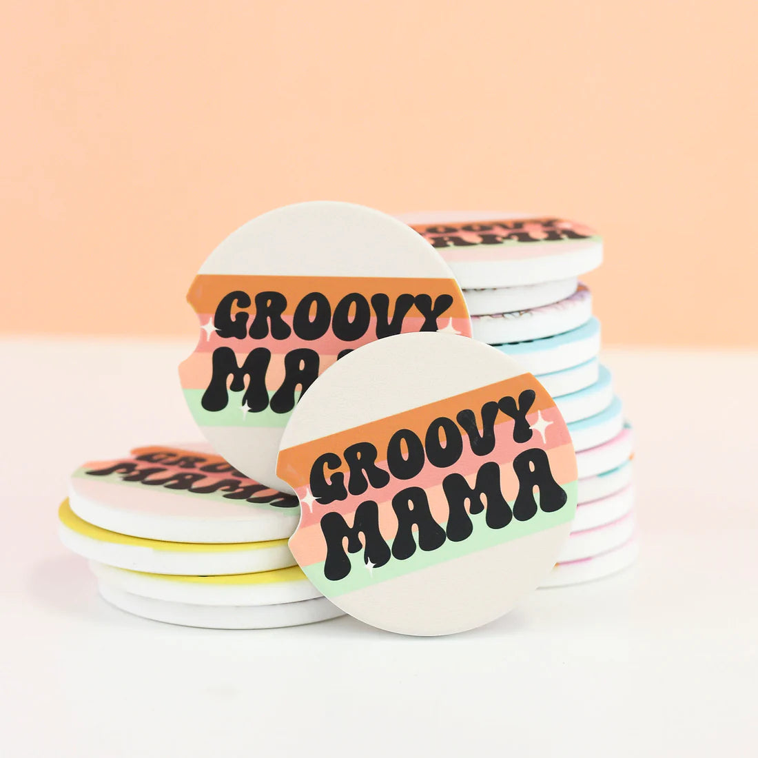 PRE-ORDER Groovy Mama Car Coasters
