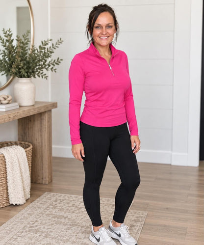 PRE-ORDER Anchored Arrows Fleece Lined Leggings in Black - NO POCKETS