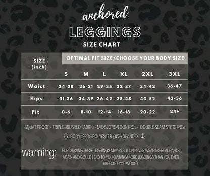 PRE-ORDER Anchored Arrows Classic Comfort CAPRI LENGTH leggings in black w/pockets