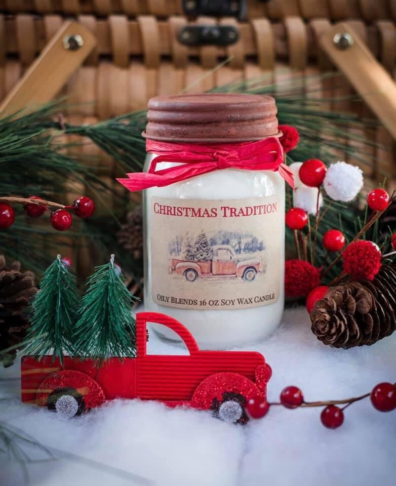 Jumbo 16oz Soy Wax Christmas Candles