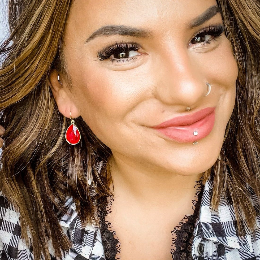 Ruby Drops - Dixie Bliss - Dangle Earring