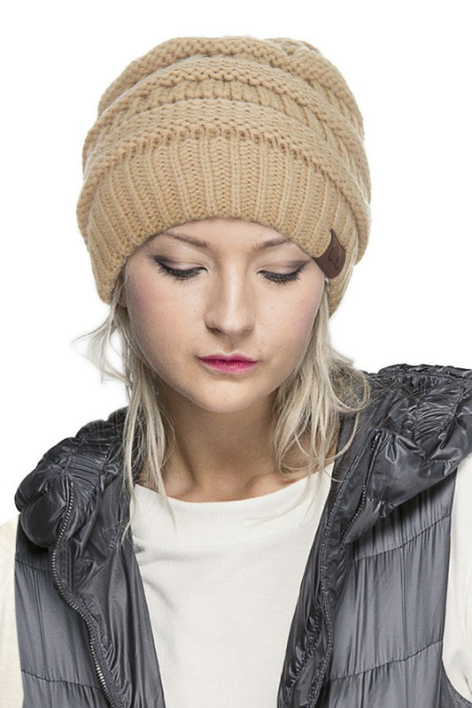 C.C Beanie w/fuzzy lining