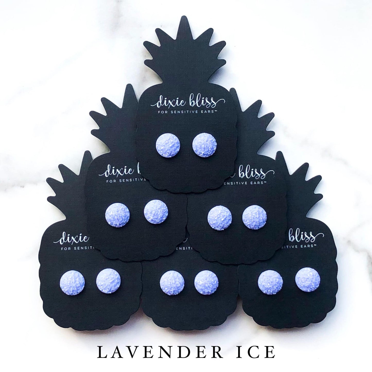 Lavender Ice - Dixie Bliss - Single Stud Earrings