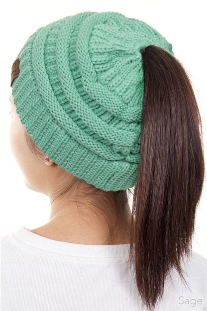 CAMEL ONLY C.C Ponytail Beanie