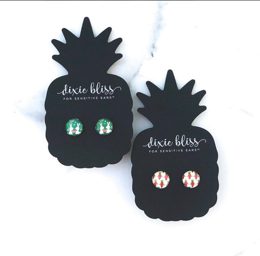 Easter Photo Glass - Dixie Bliss - Stud Earrings