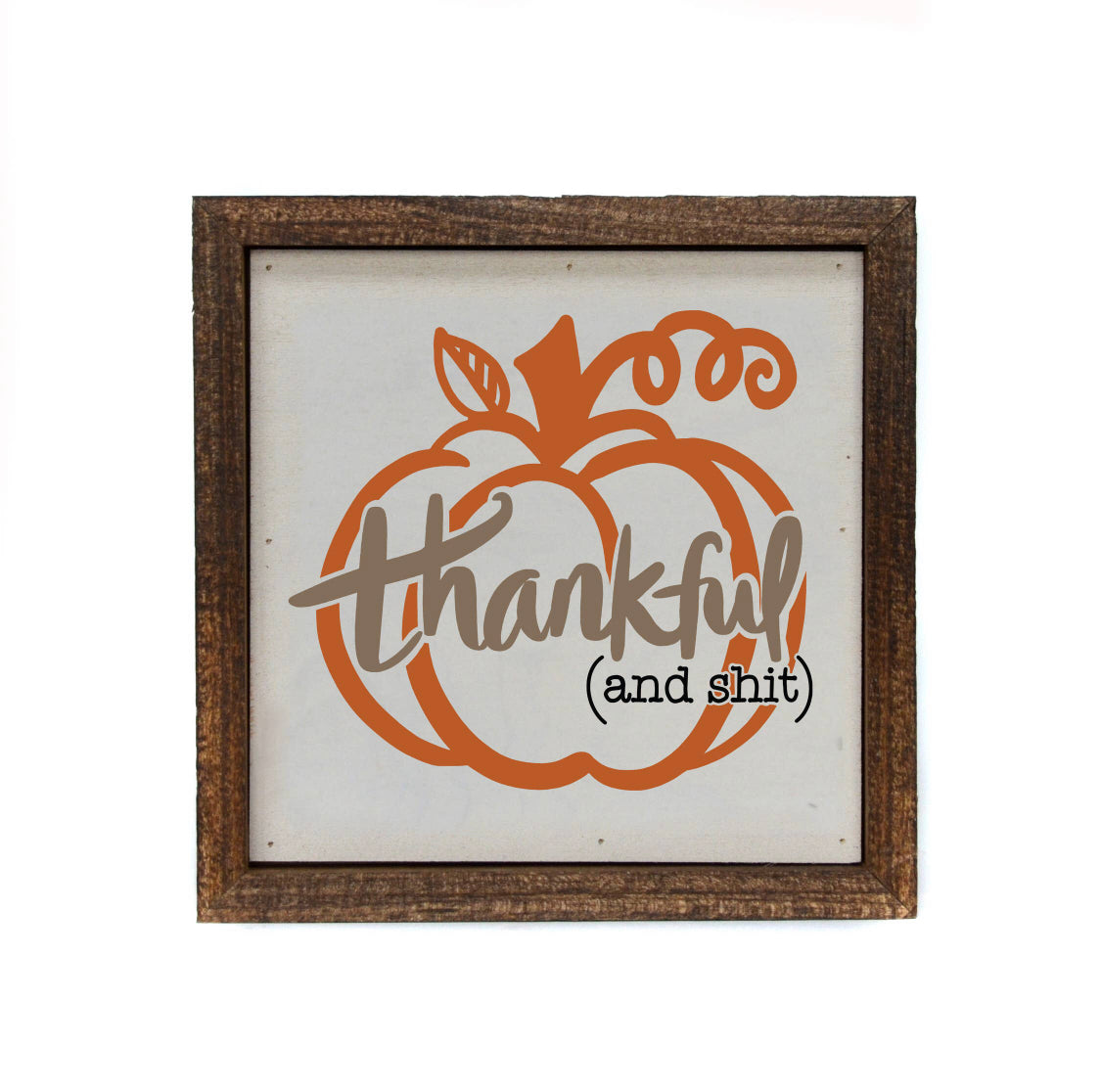 6x6 Thankful Wooden Sign